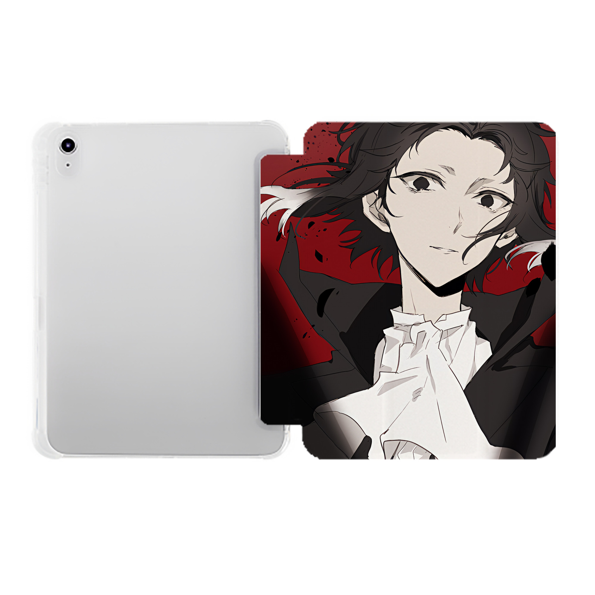 （画像用） 文豪ストレイドッグス Bungo Stray Dogs IPad ケース ペン収納付き 三つ折りスタンド PUレザー×シリコン 対応機種9.5/10.5/10.9インチ